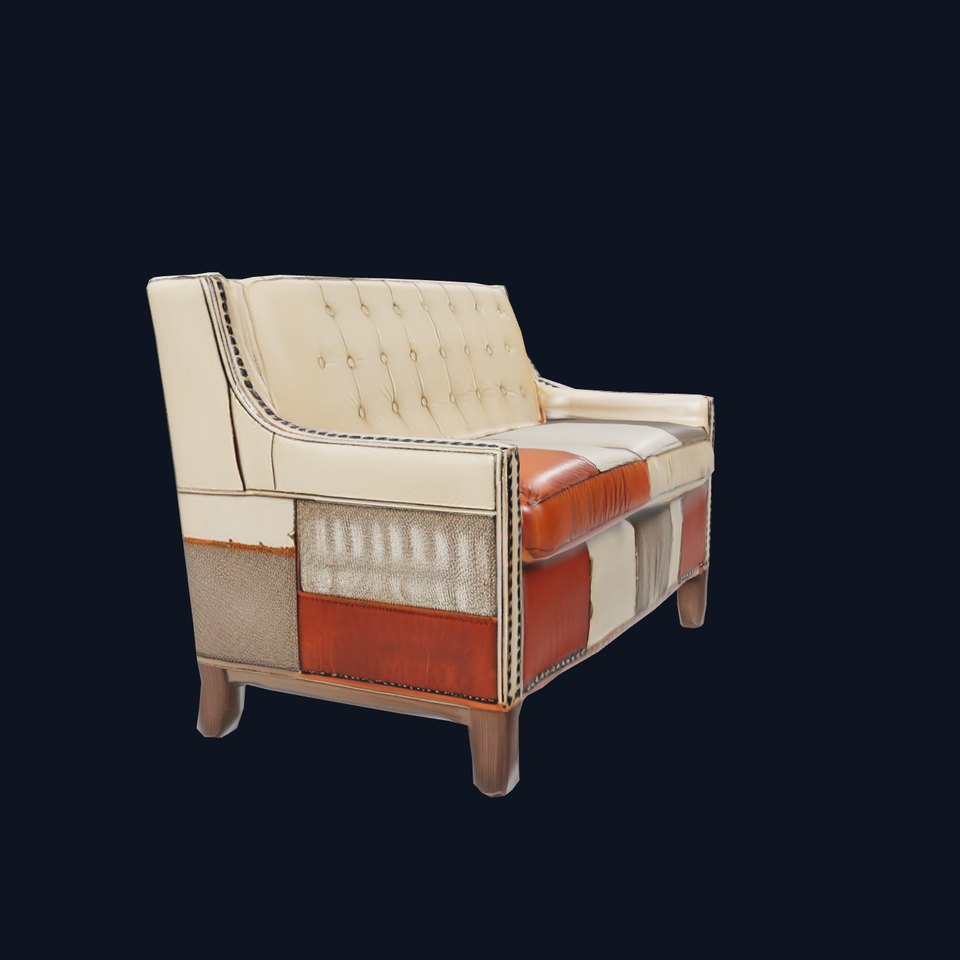 Patchwork Leather Sofa model pack